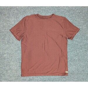 Vuori Strato Tech Tee Shirt Mens Size Large Sable Heather